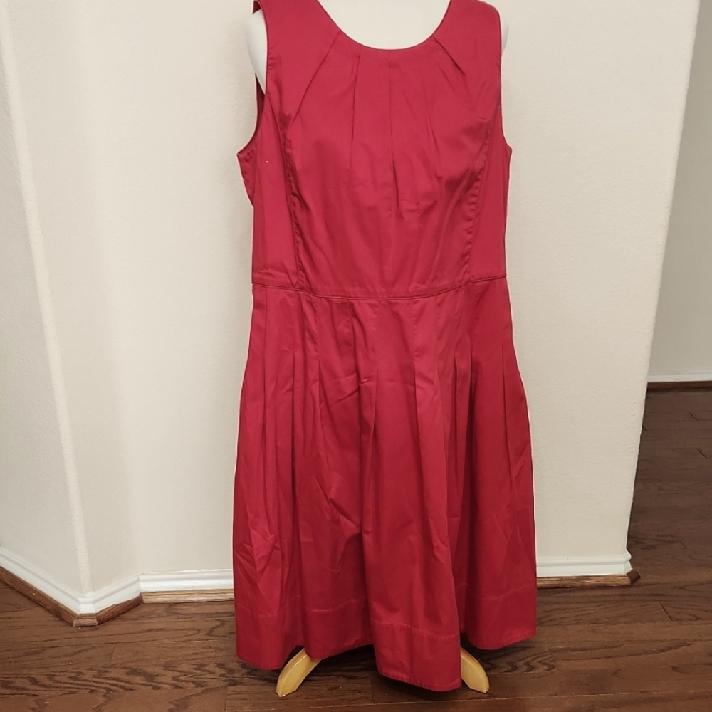 Talbots 18W Red Sleeveless Dress